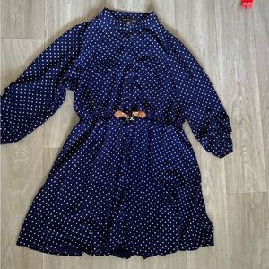 Navy Polka Dot women’s Dress